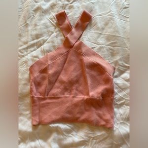 Light pink/peach Abercrombie crop tank